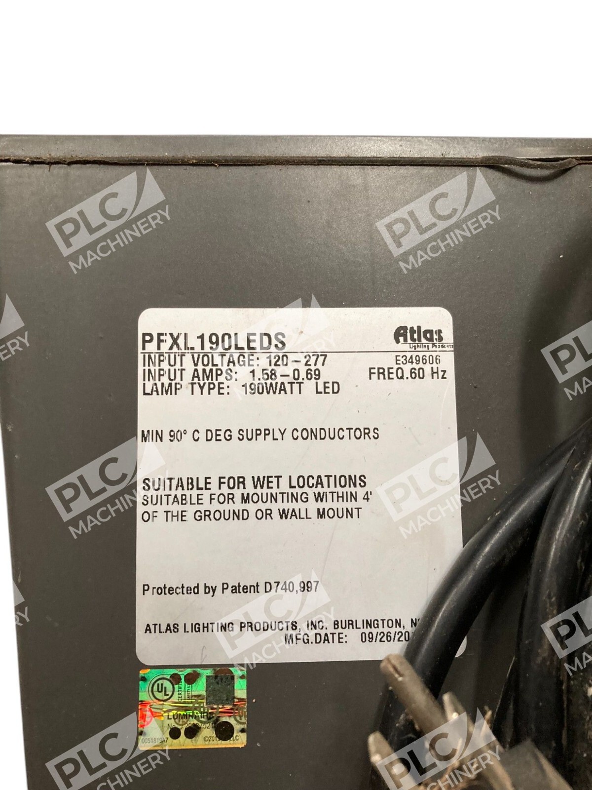 Atlas 190W LED 1.58-0.69A 12-277V Flood Light PFXL190LEDS - Image 3