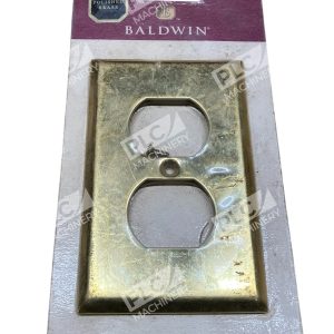 Baldwin Solid Brass Duplex Outlet Wall Plate Polished Brass Classic Style