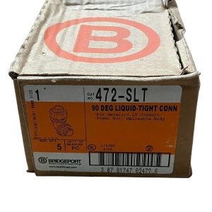 Bridgeport 472 SLT 90 Deg Liquid Tight Connector 1 Box of 5