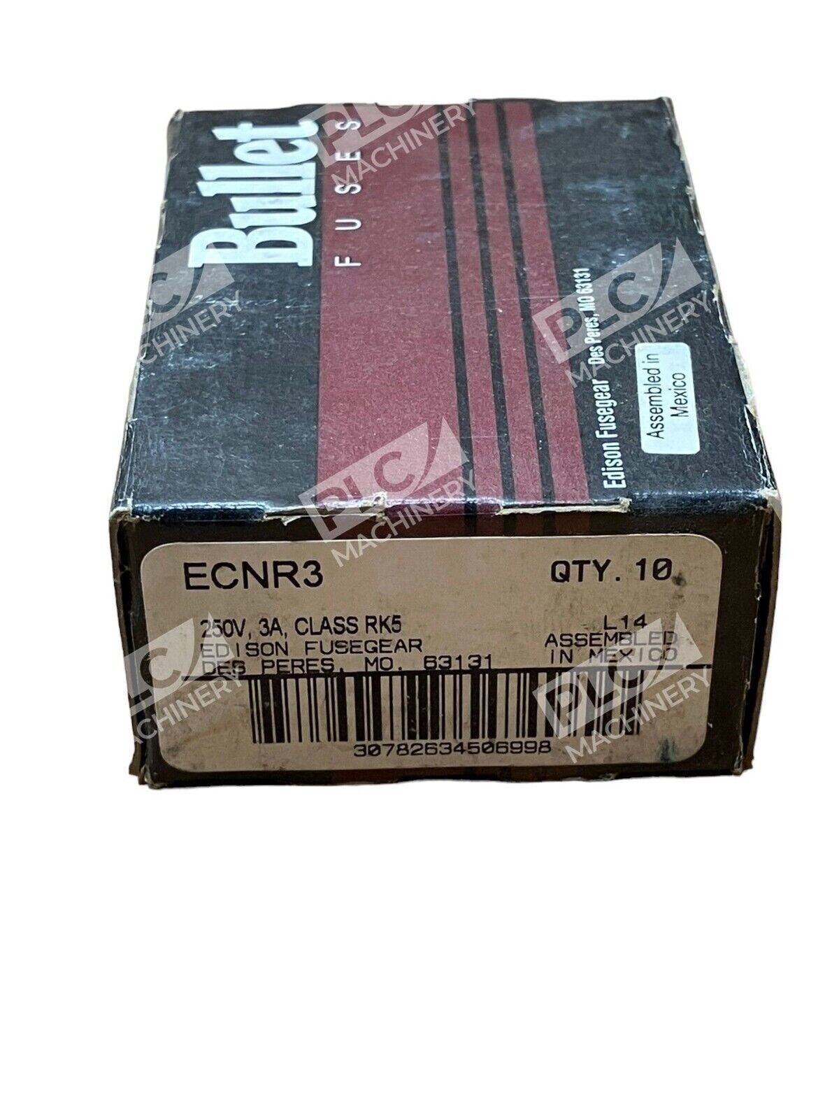 Bullet Fuses ECNR3 Fuse 250V 3A RK5 Edison Fusegear (Box of 10)