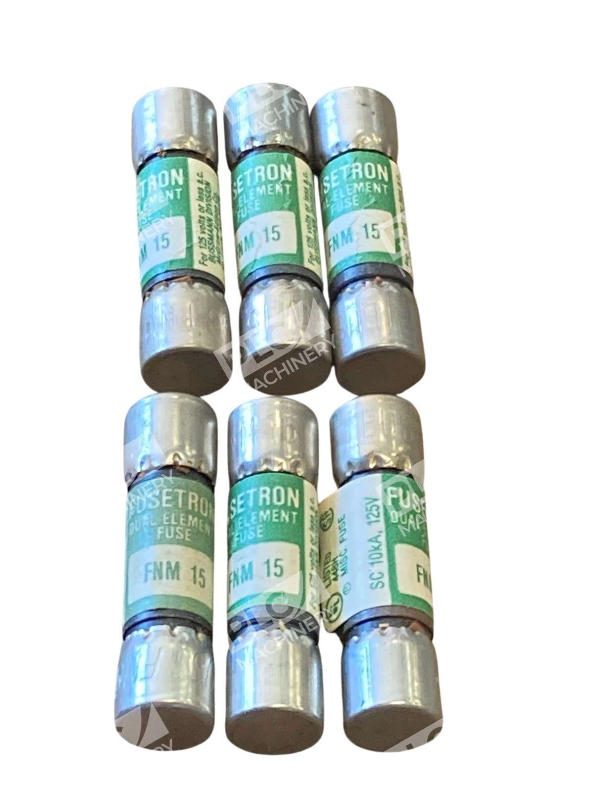 Bussmann Fusetron FNM-15 Dual-Element Time-Delay Fuse Lots of 6