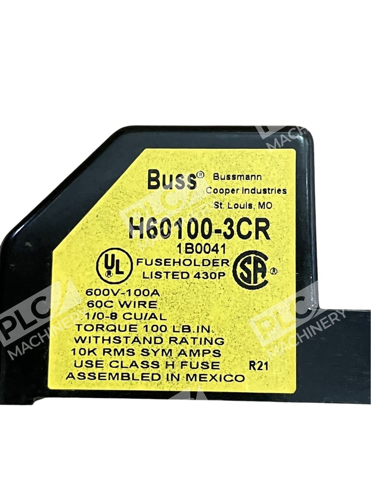 Bussmann H60100-3CR Fuseholder 1B0041 Class H