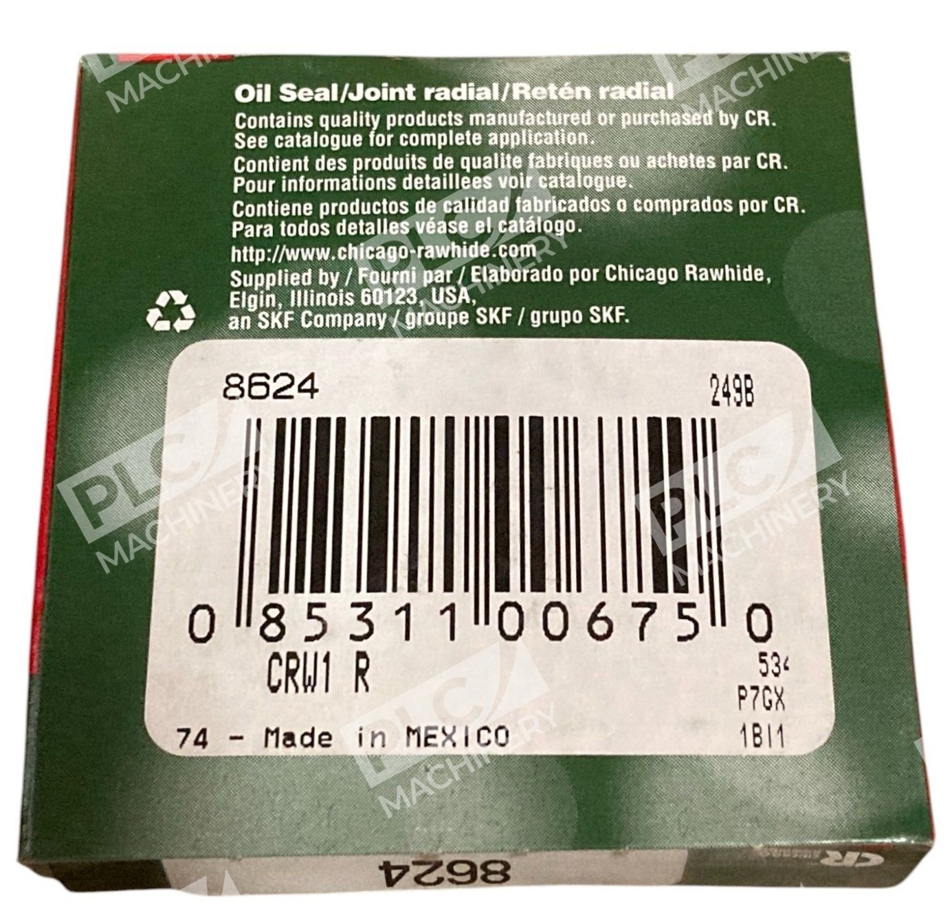 Chicago Rawhide CR CRW1 R 249B Joint Radial Oil Seal 8624 (lot of 2) - Image 5