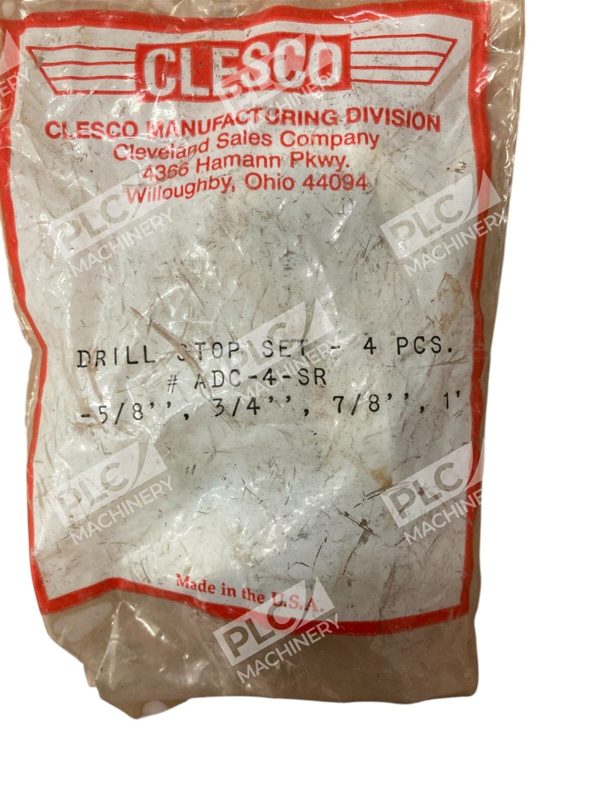 Clesco -5/8", 3/4", 7/8", 1" Drill Stop Set 4 Pieces ADC-4-SR - Image 3