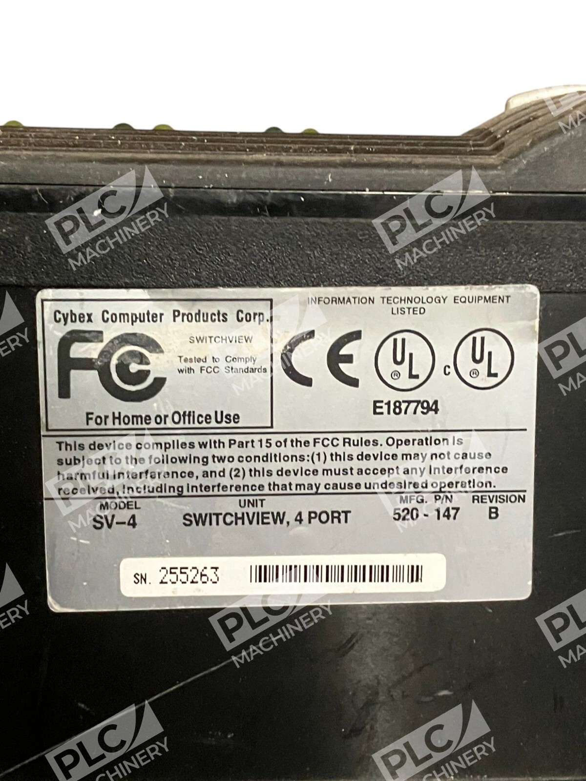 Cybex Computer Products 520-147 Rev B 4 Port Switchview SV-4 - Image 3