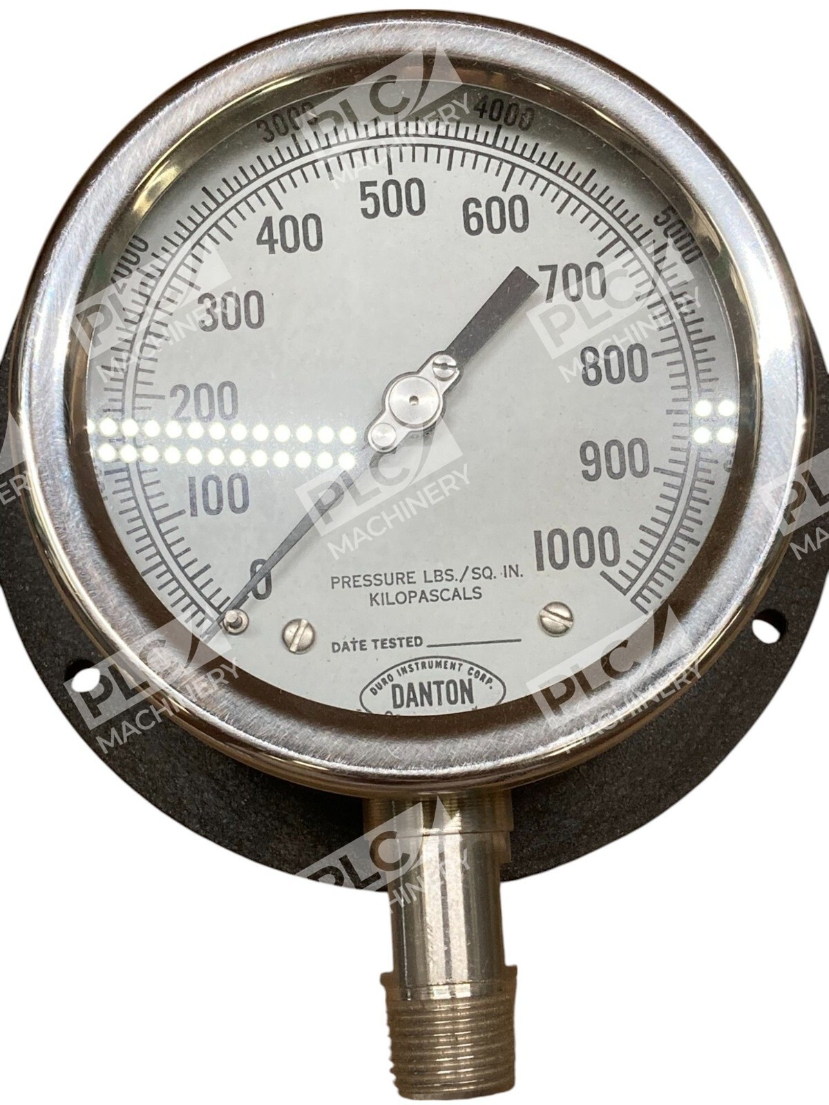 Danton 0-1000 LBS/SqIn 4-1/2" Face Pressure Gauge 4010K11