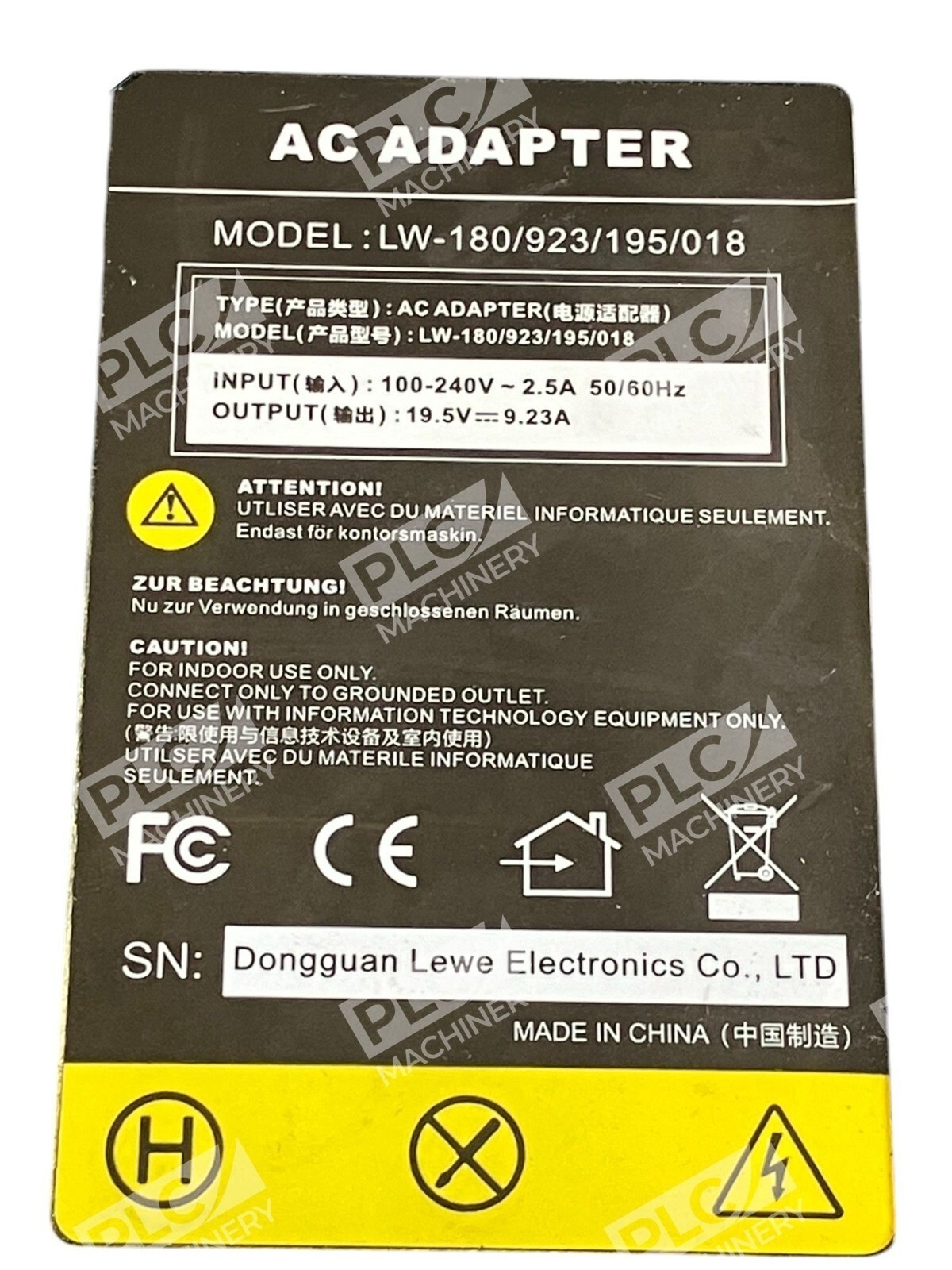 Dongguan Lewe Electronics AC Adapter LW-180/923/195/018 - Image 3