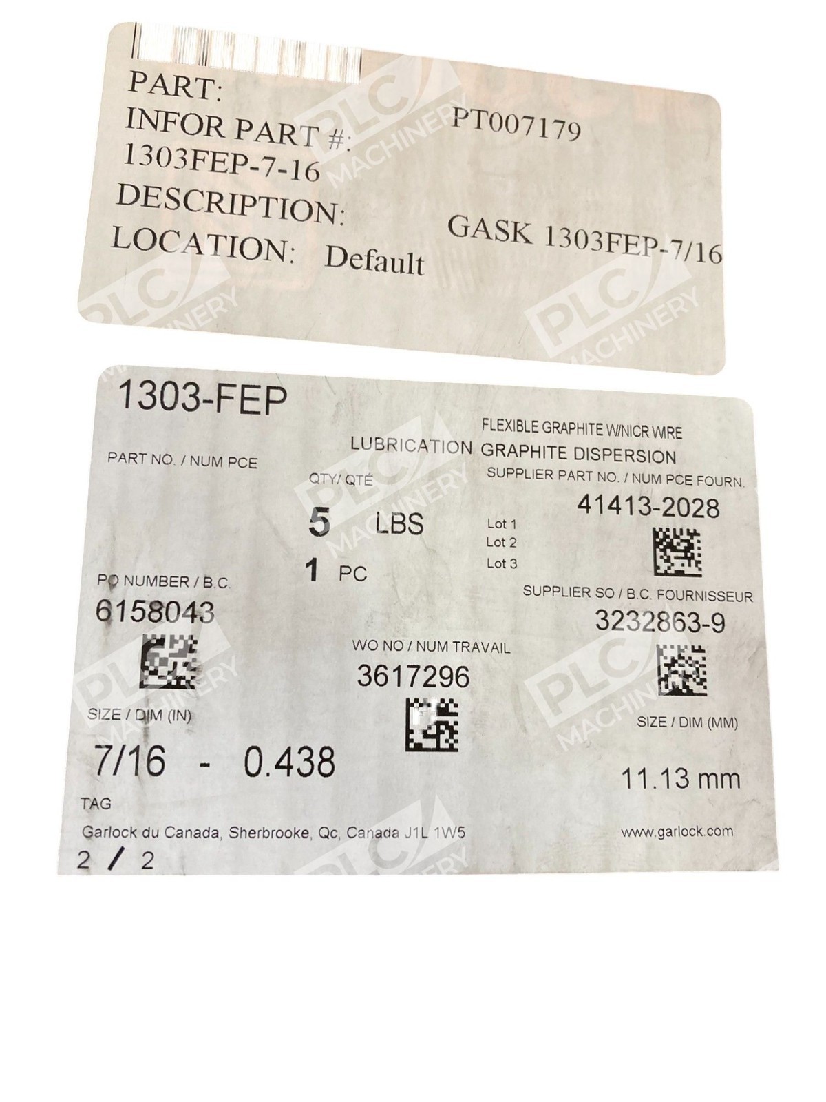 Garlock PT007179 1303-FEP 7/16" 5lb Compression Packing 41413-2028 - Image 3