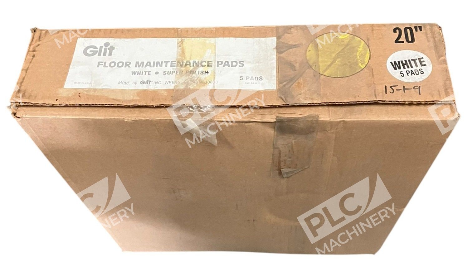 Glit White Floor Maintenance Pad Super Polish 20" (Box of 5)