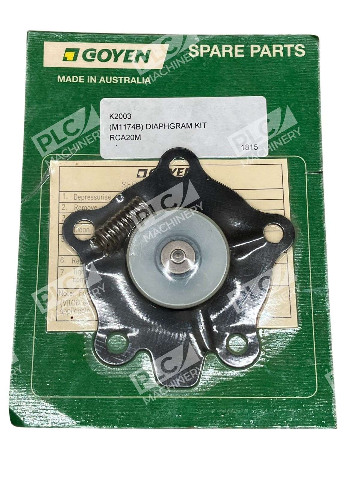 Goyen K2003 Diaphragm Repair Kit for RCA20M 3/4" Valves