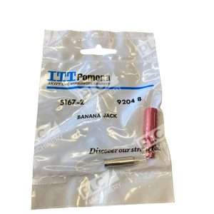 ITT Pomona 5167-2 Banana Jack Red Insulator 9204 B