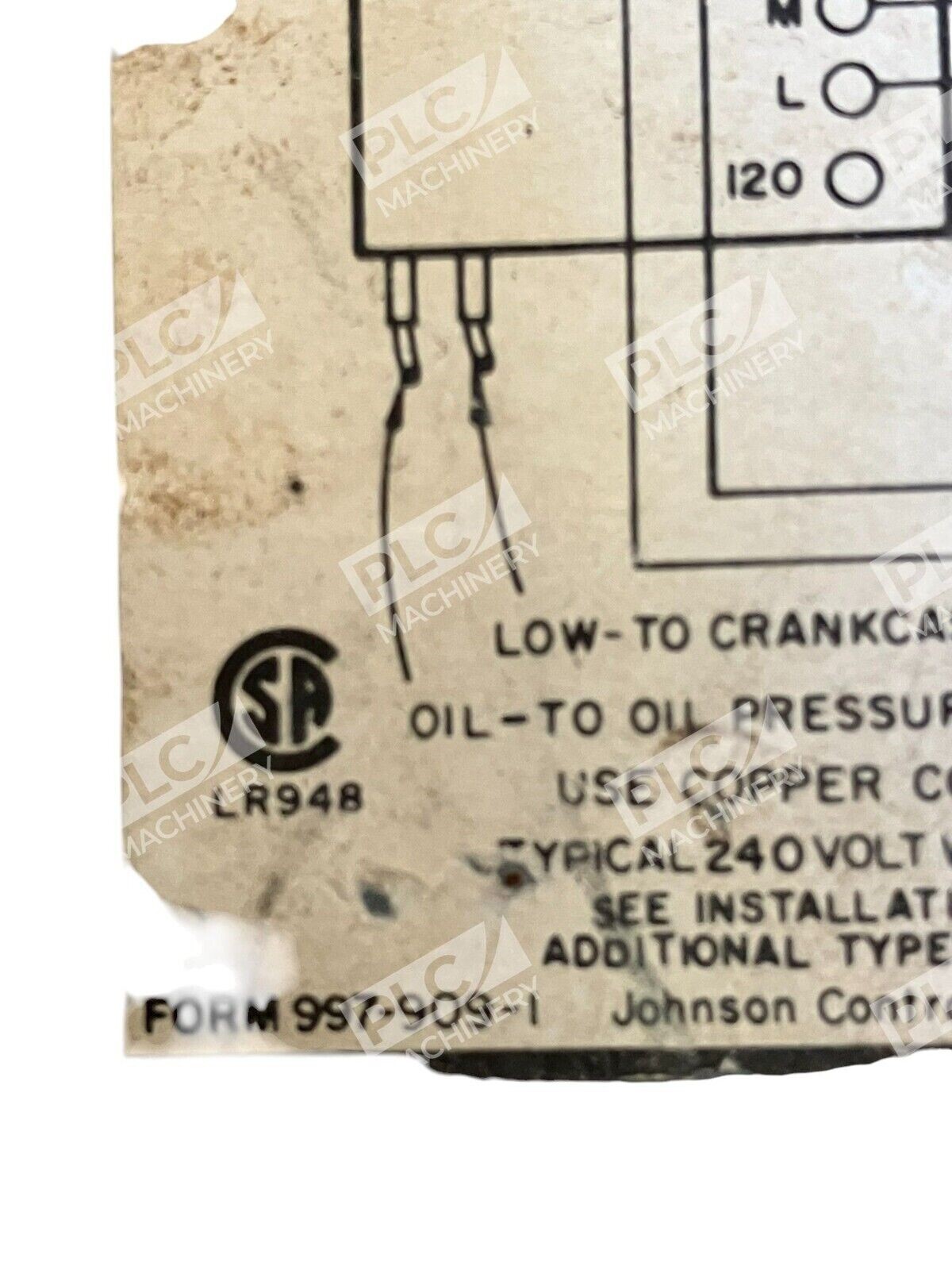 Johnson Controls P45PCA-7 30 Seconds 11PSI 350A061H11 - Image 5