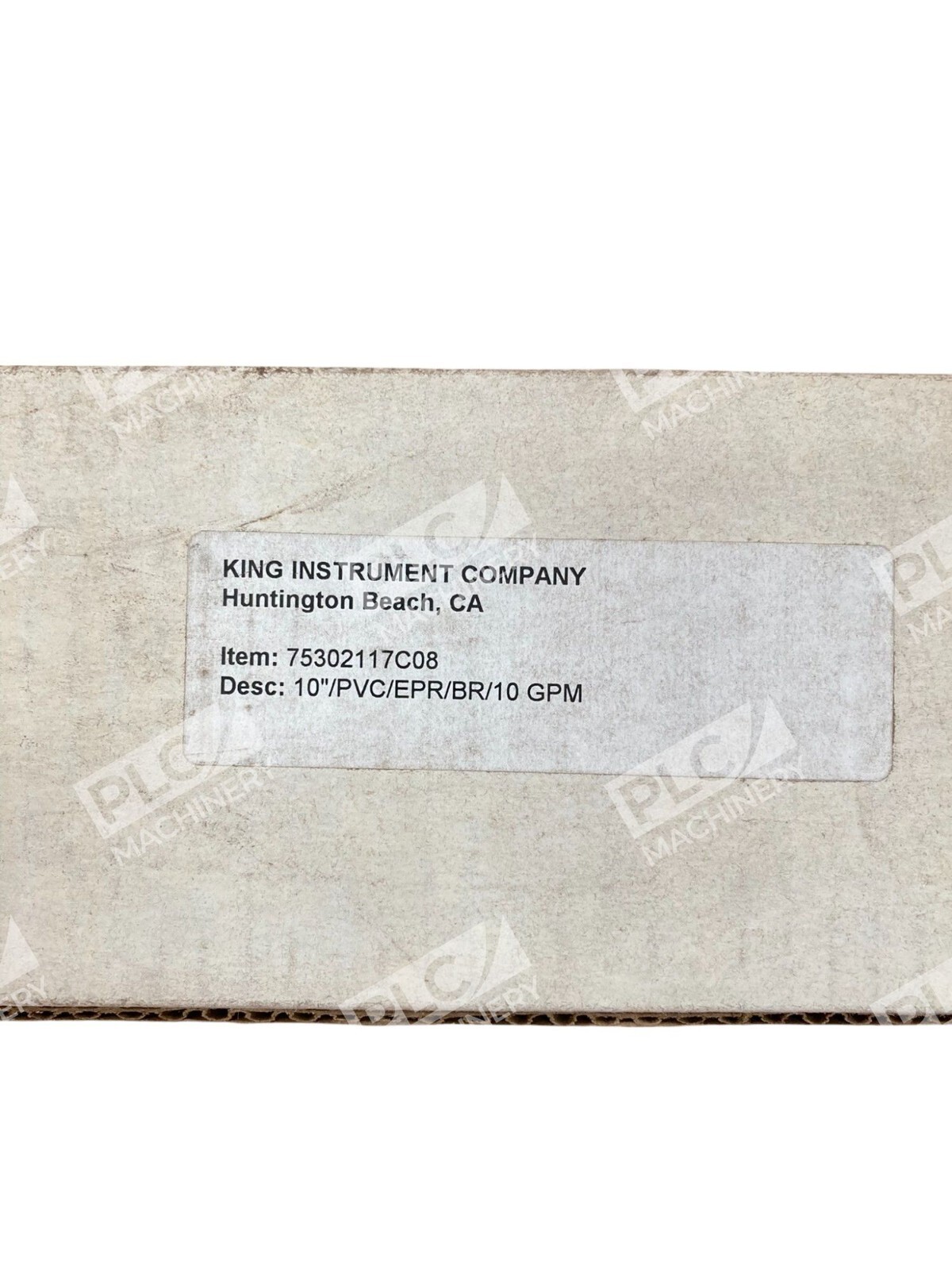 King Instrument Company 10" PVC/EPR/BR/10 GPM Flowmeter Tube 75302117C08 - Image 3