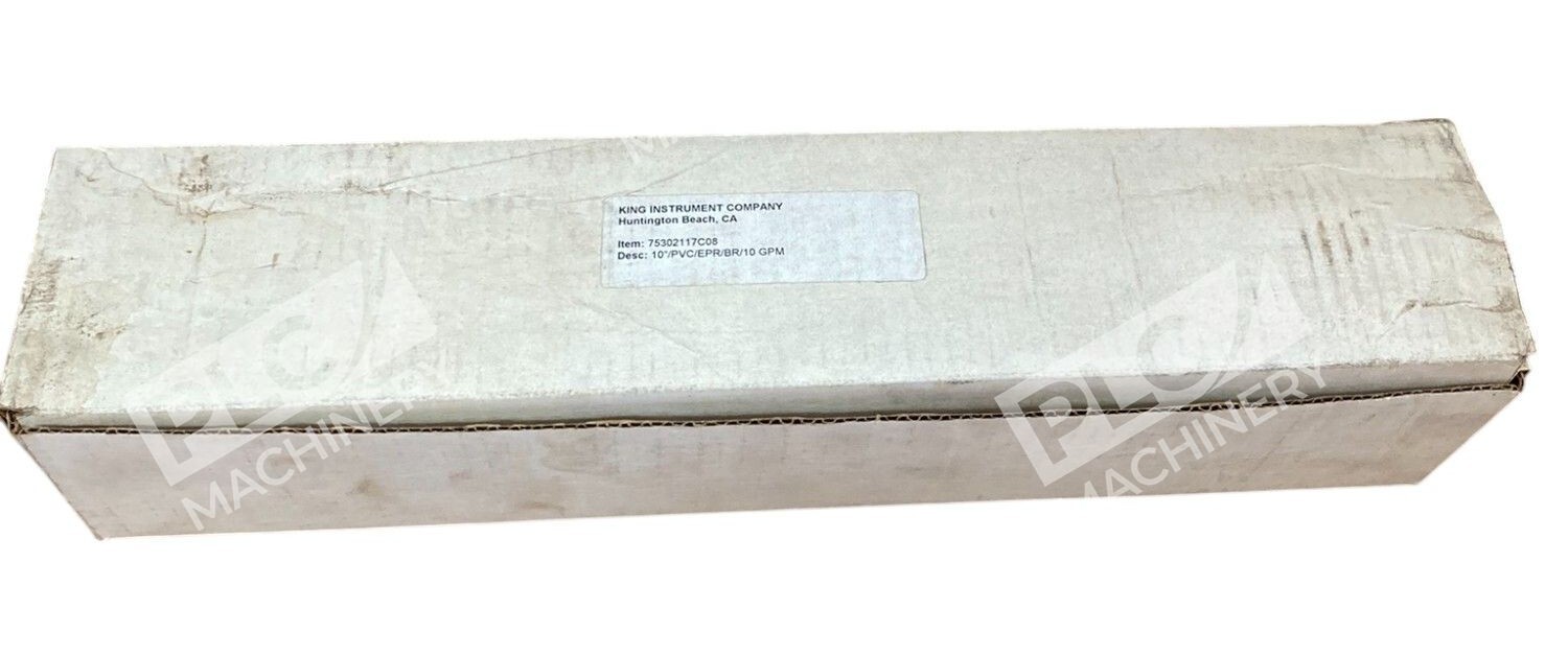 King Instrument Company 10" PVC/EPR/BR/10 GPM Flowmeter Tube 75302117C08