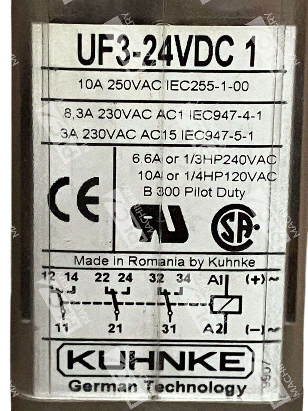Kuhnke 10A 250VAC IEC255-1-00 Universal Contactor UF3-24VDC 1 - Image 3