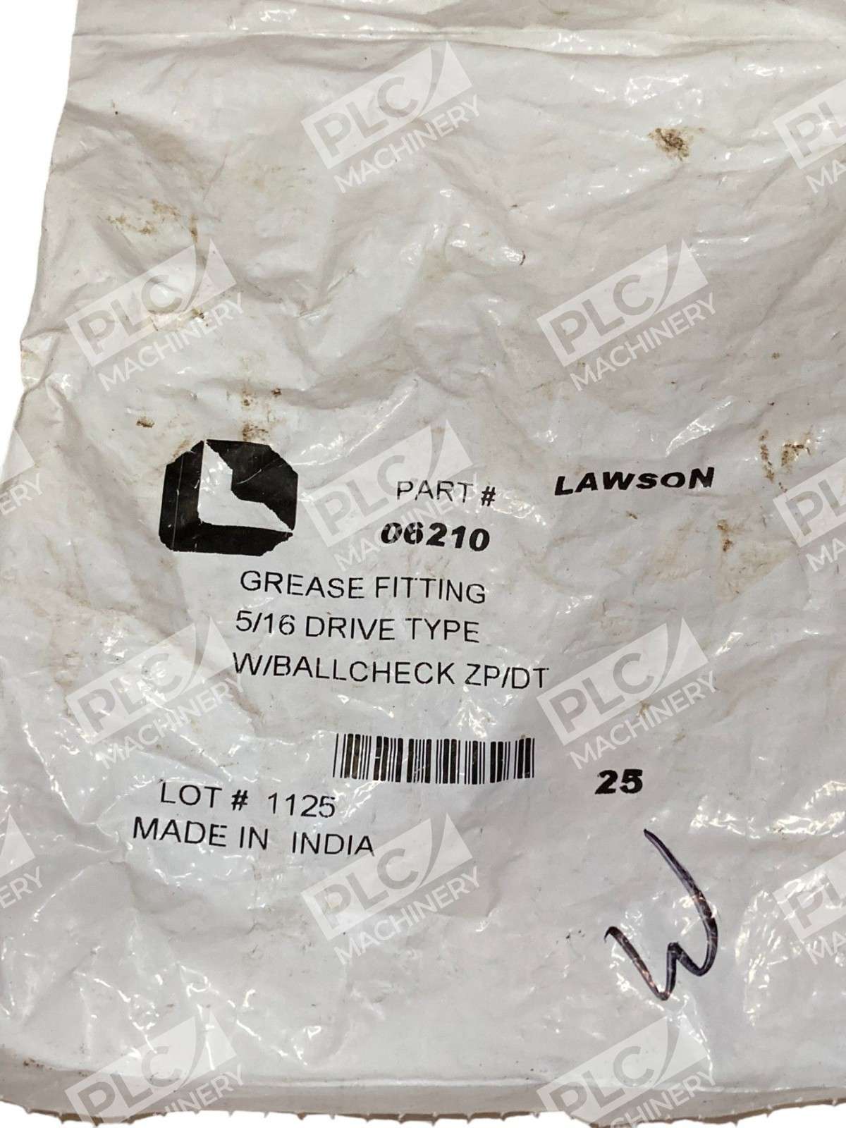 Lawson Grease Fitting 5/16 Drive Type W/ Ballcheck ZP/DT 06210 (Bag of 25) - Image 3