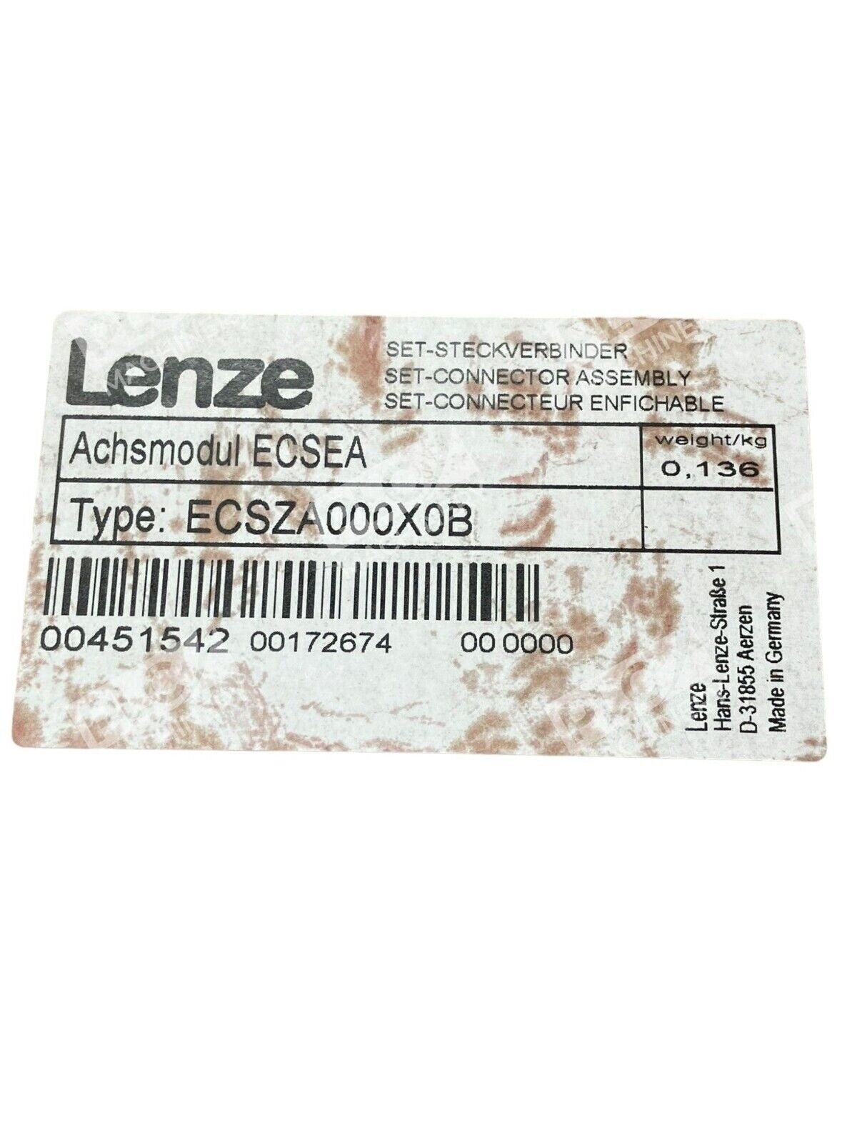 Lenze ECSZA000X0B Set-Connector Assembly - Image 3