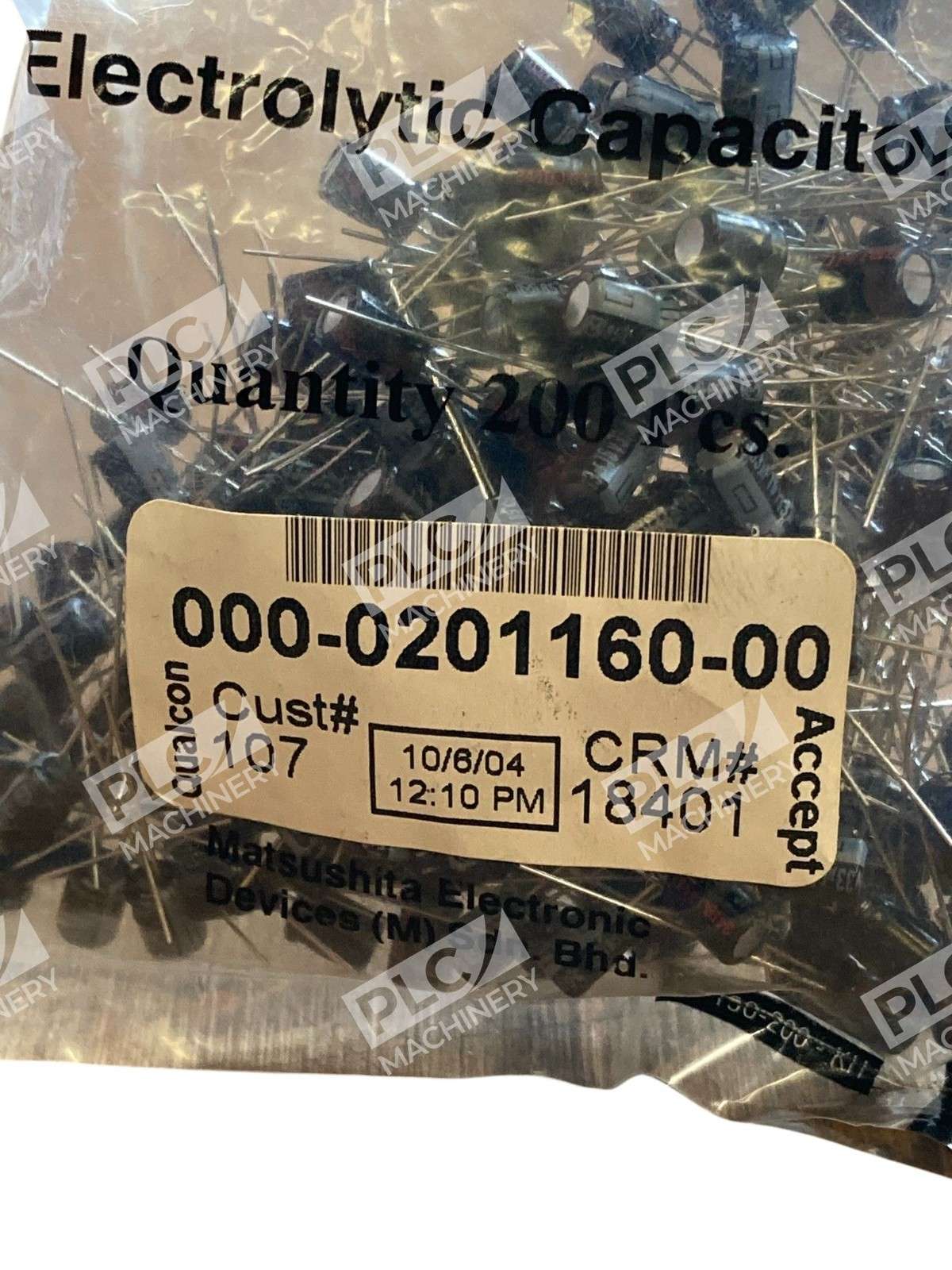 Panasonic 000-0201160-00 Electrolytic Capacitors 200 Pcs - Image 5