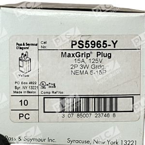 Pass & Seymour PS5965-Y MaxGrip Plug (Box of 10)