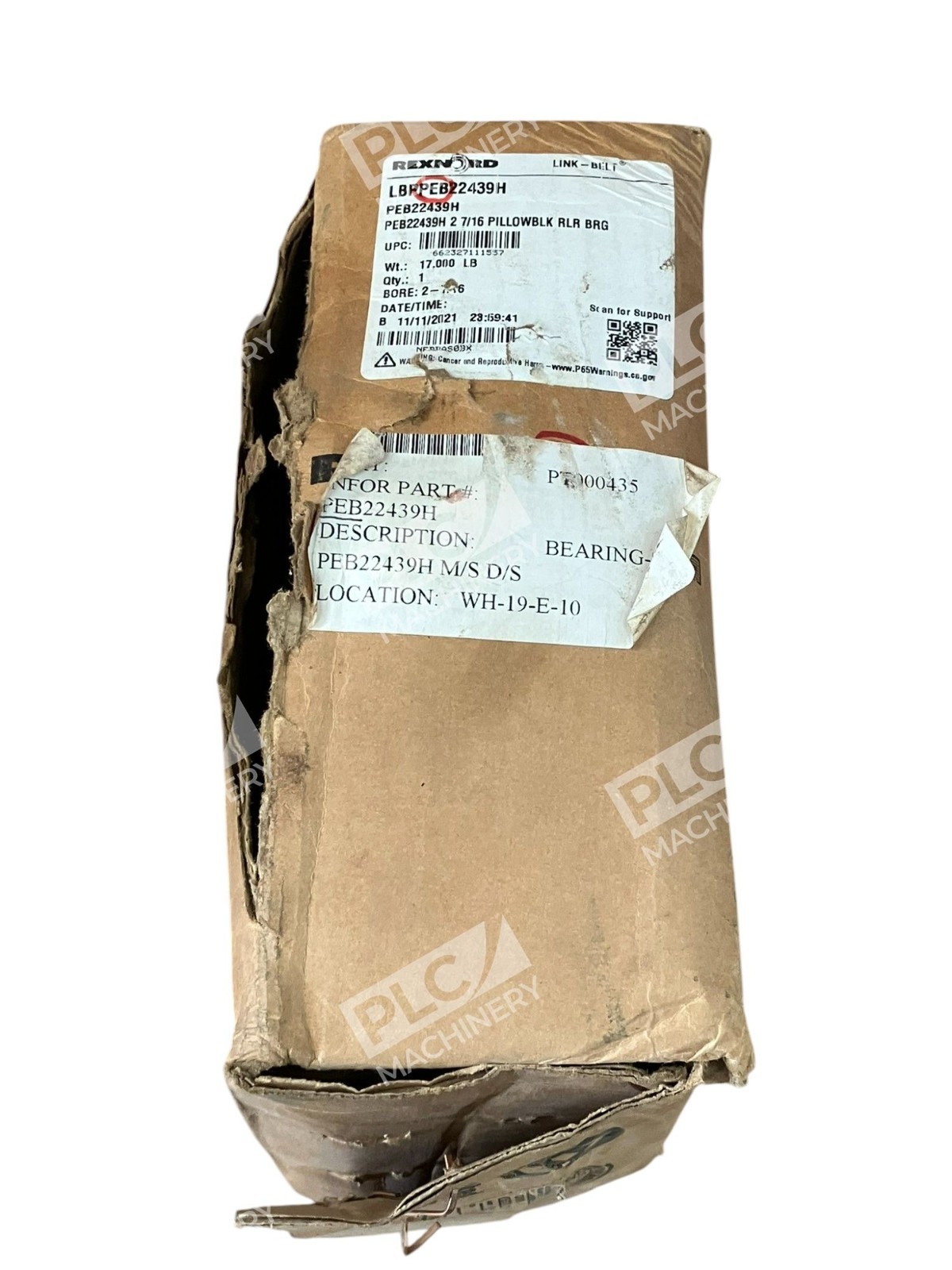 Rexnord 2-7/16" LBPPEB22439H Link-Belt Pillowblock Roller Bearing PEB22439H - Image 3