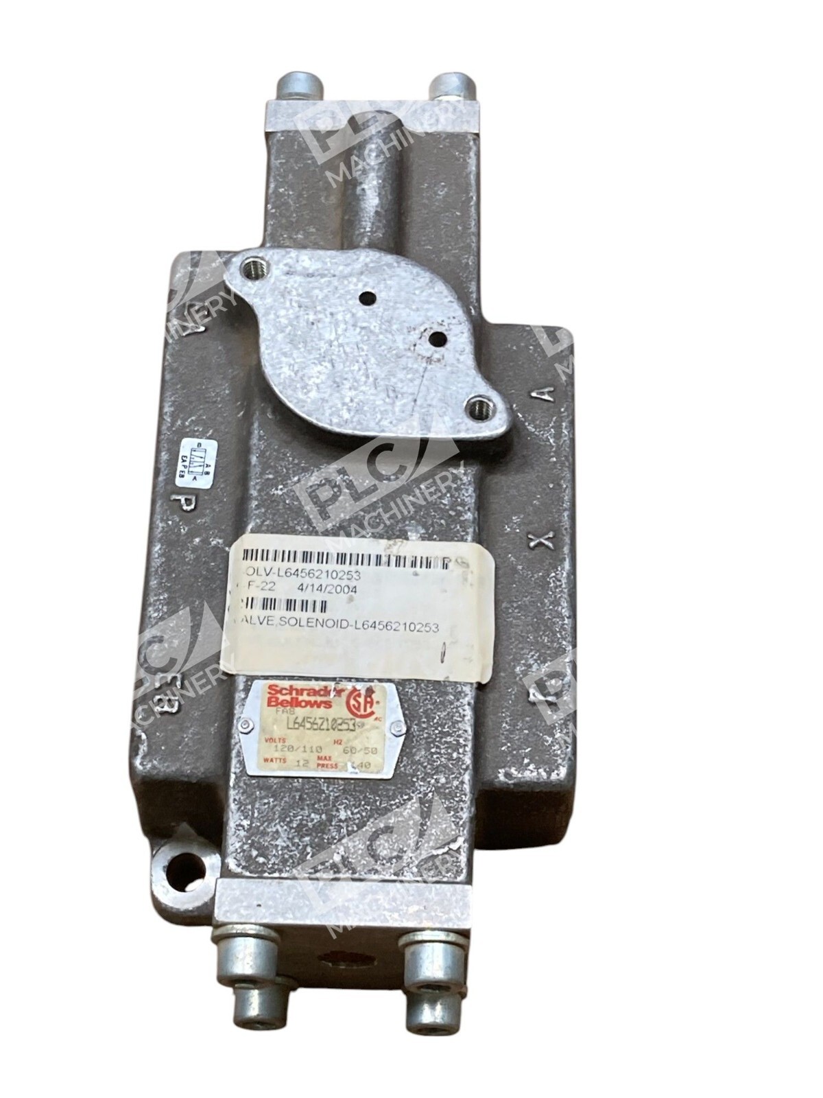 Schrader Bellows Parker 12W 120/110V 60/50Hz 140PSI Solenoid Valve L6456Z10253 - Image 3