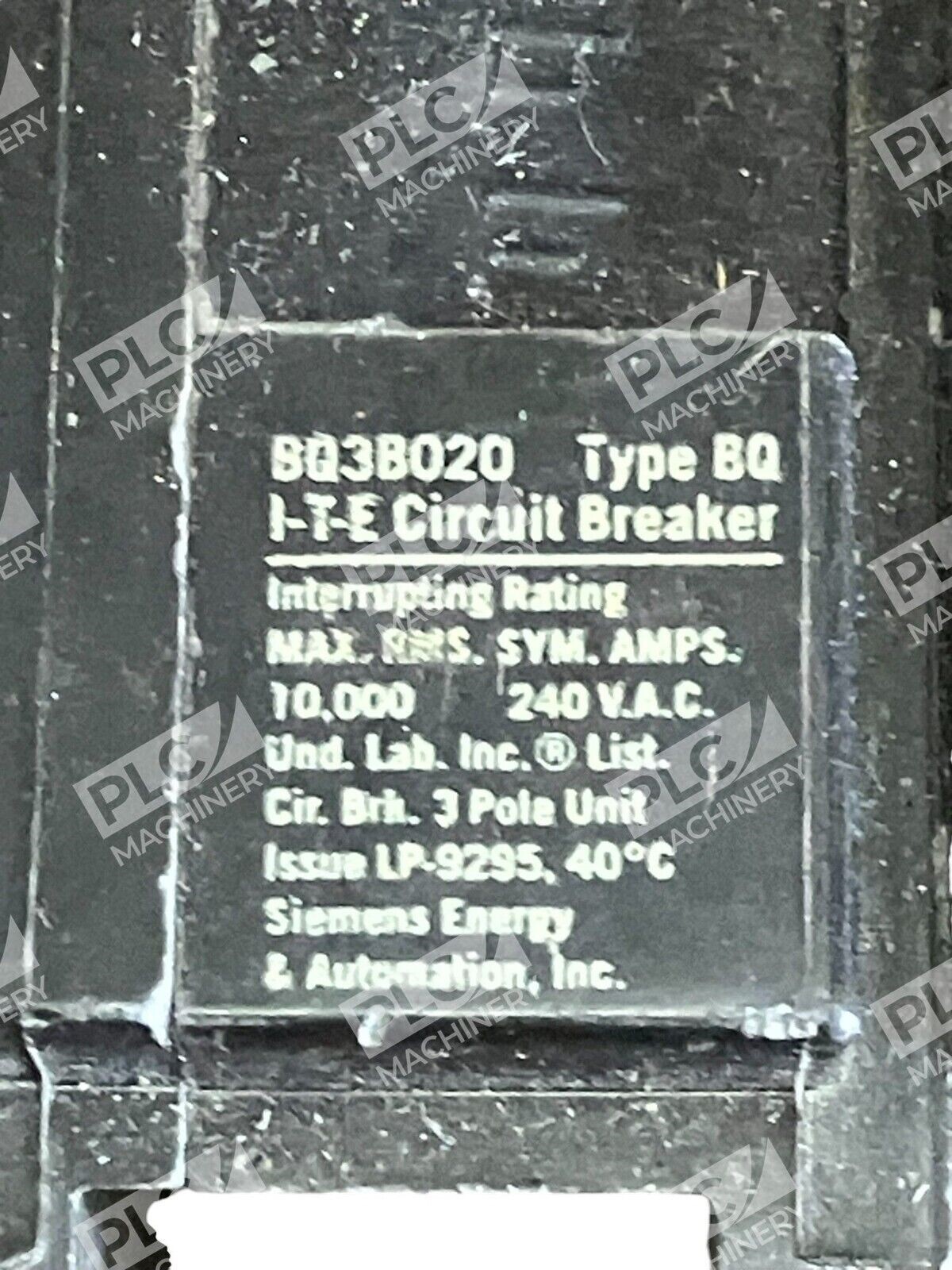 Siemens I-T-E 20A Circuit Breaker BQ3B020 - Image 3