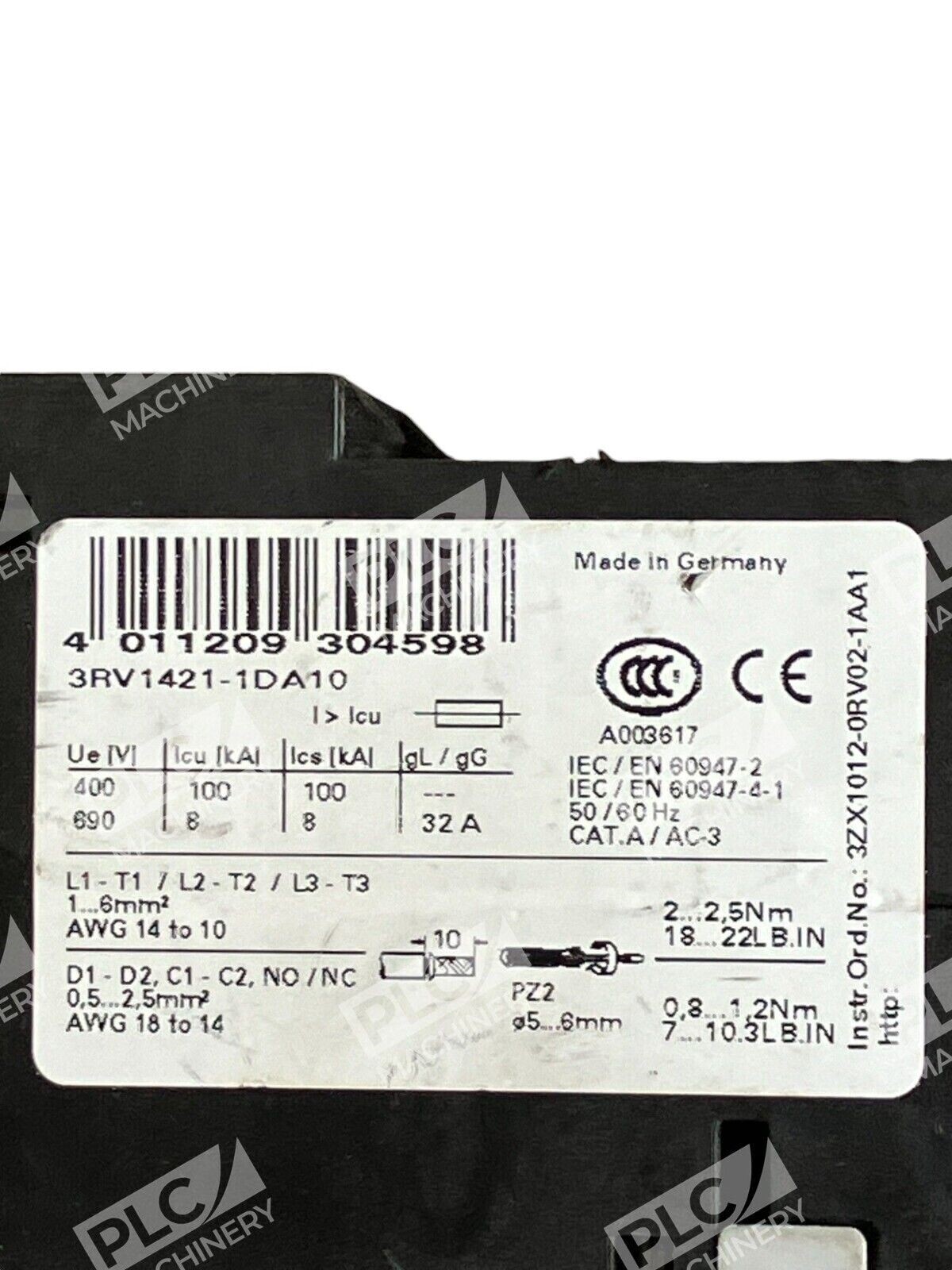 Siemens Motor Starter 3RV1421-1DA10 - Image 4