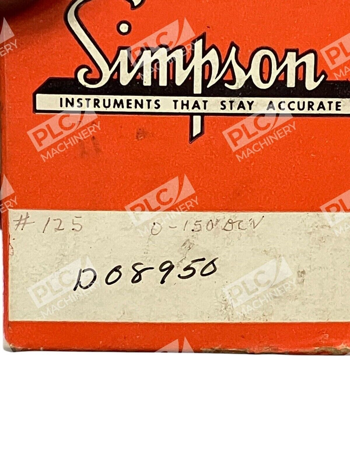 Simpson D08950 0-150DCV Panel Meter Model 125 - Image 3