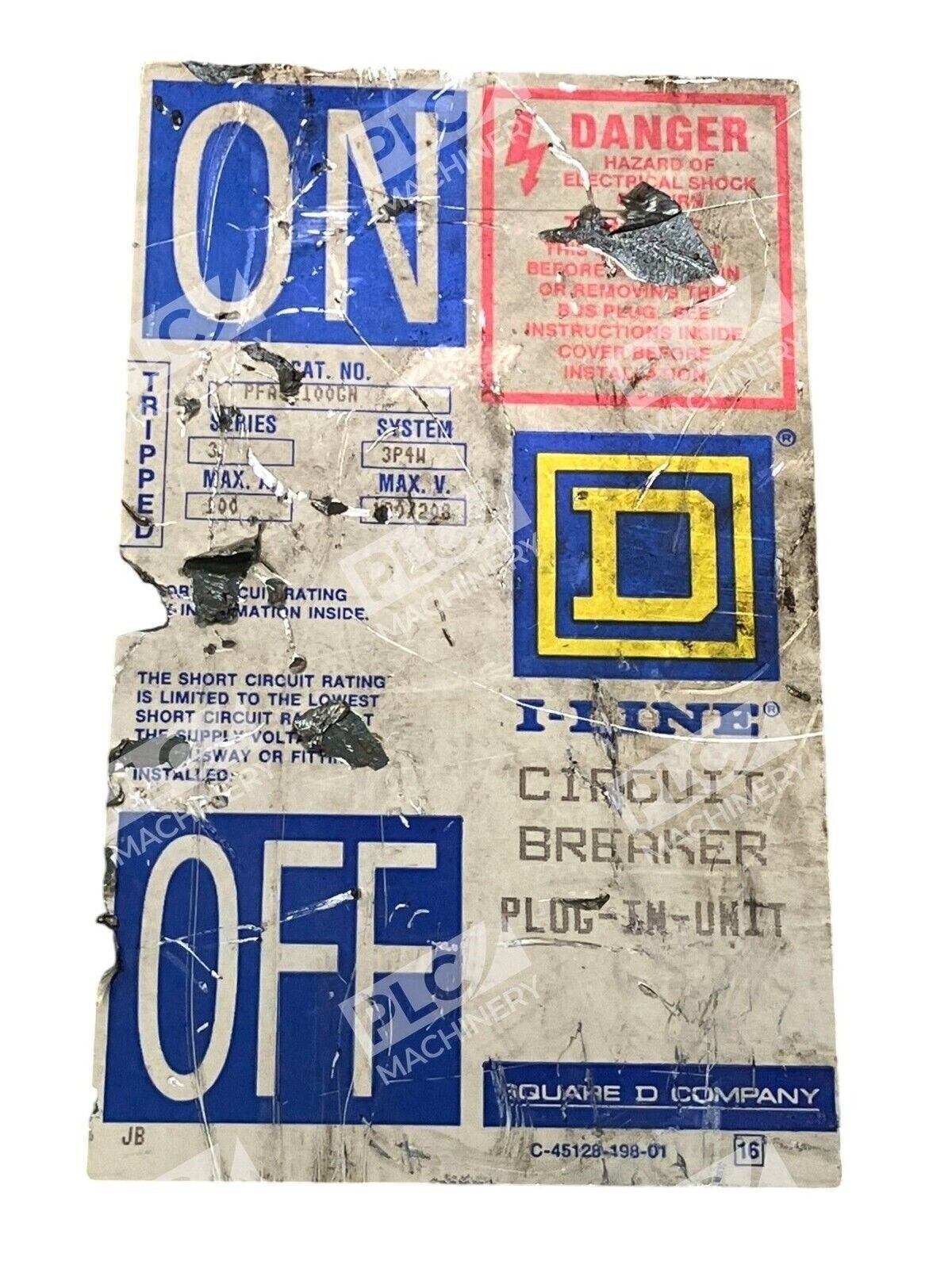 Square D I-Line Circuit Breaker Plug-In-Unit PFA-100GN w/ FAP36100 - Image 3