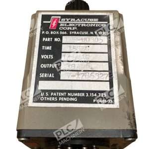 Syracuse TNR-00305 15s Time Delay Relay 10A On-Delay Timer U.S. Patent