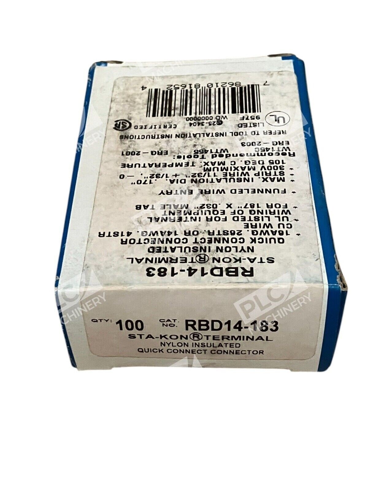 Thomas Betts Sta-Kon Nylon Insulated Terminal RBD14-183 (Box of 100) - Image 3