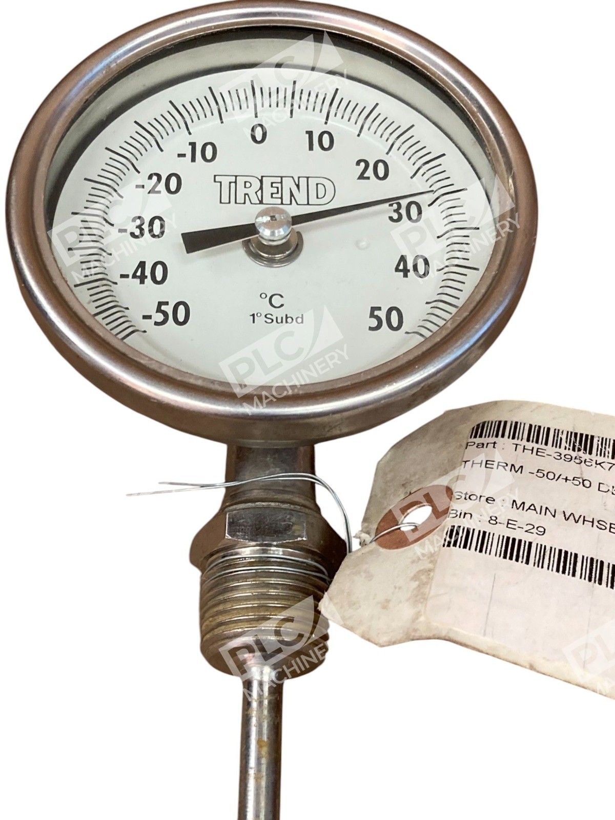 Trend -50/+50C 3" Dial 9" Probe 1/2NPT Thermometer 3956K715 - Image 3