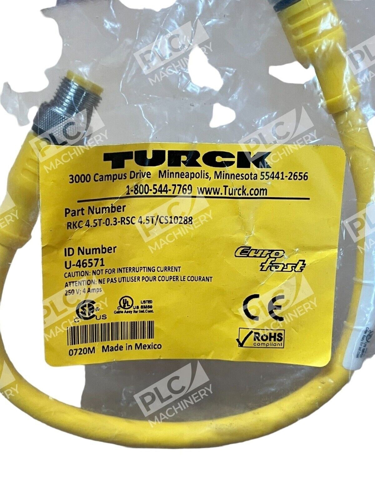 Turck RKC 4.5T-0.3-RSC 4.5T/CS10288 Double Ended Cordset - Image 3