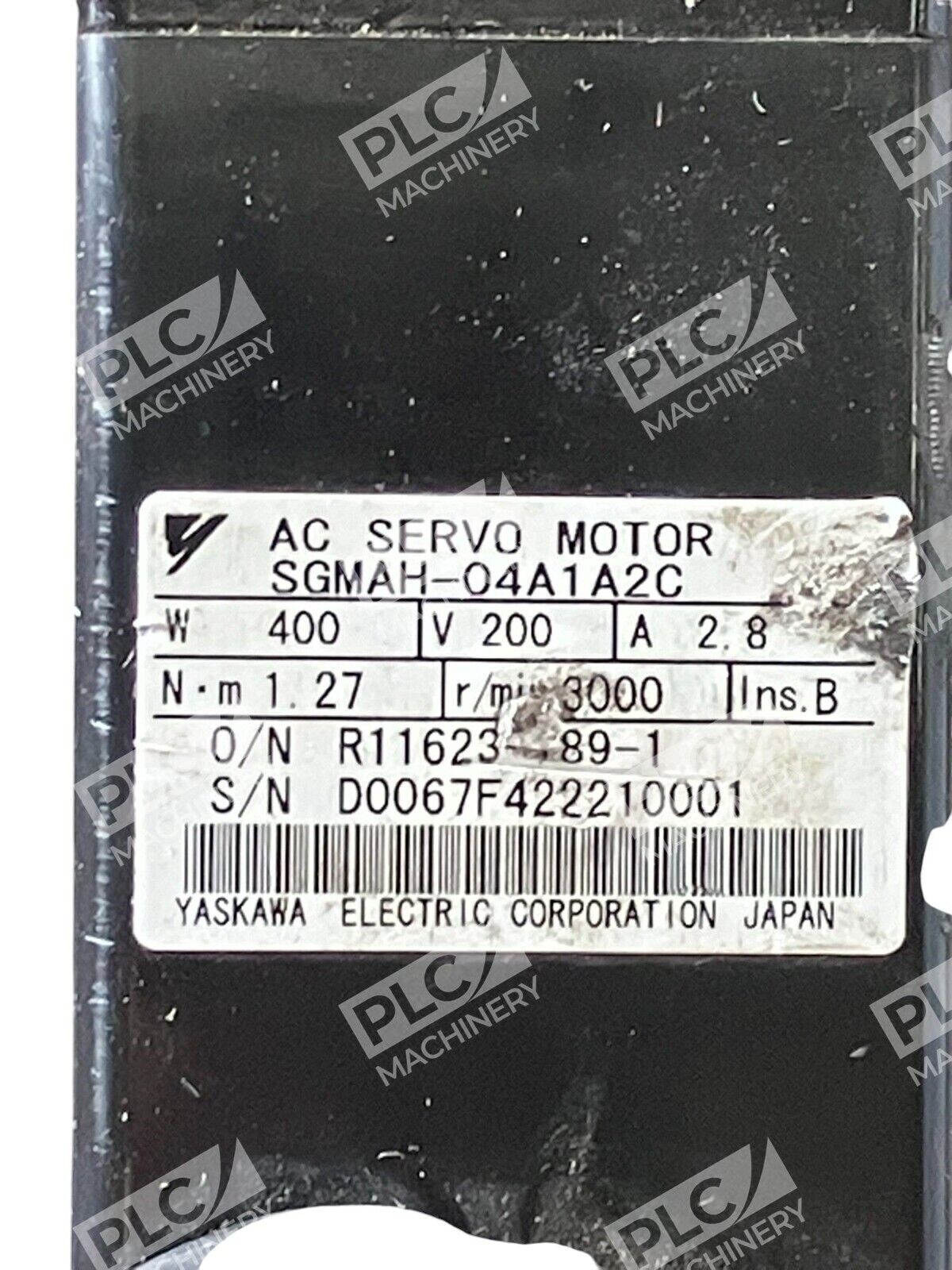 Yaskawa 400W 2.8A 3000rpm AC Servo Motor SGMAH-04A1A2C - Image 3
