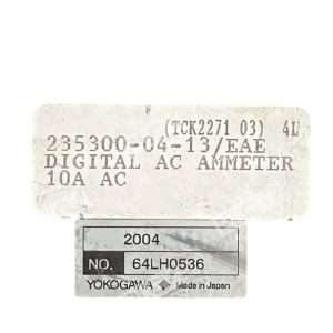 Yokogawa 64LH0536 Digital AC Ammeter 235300 04 13 226582122525
