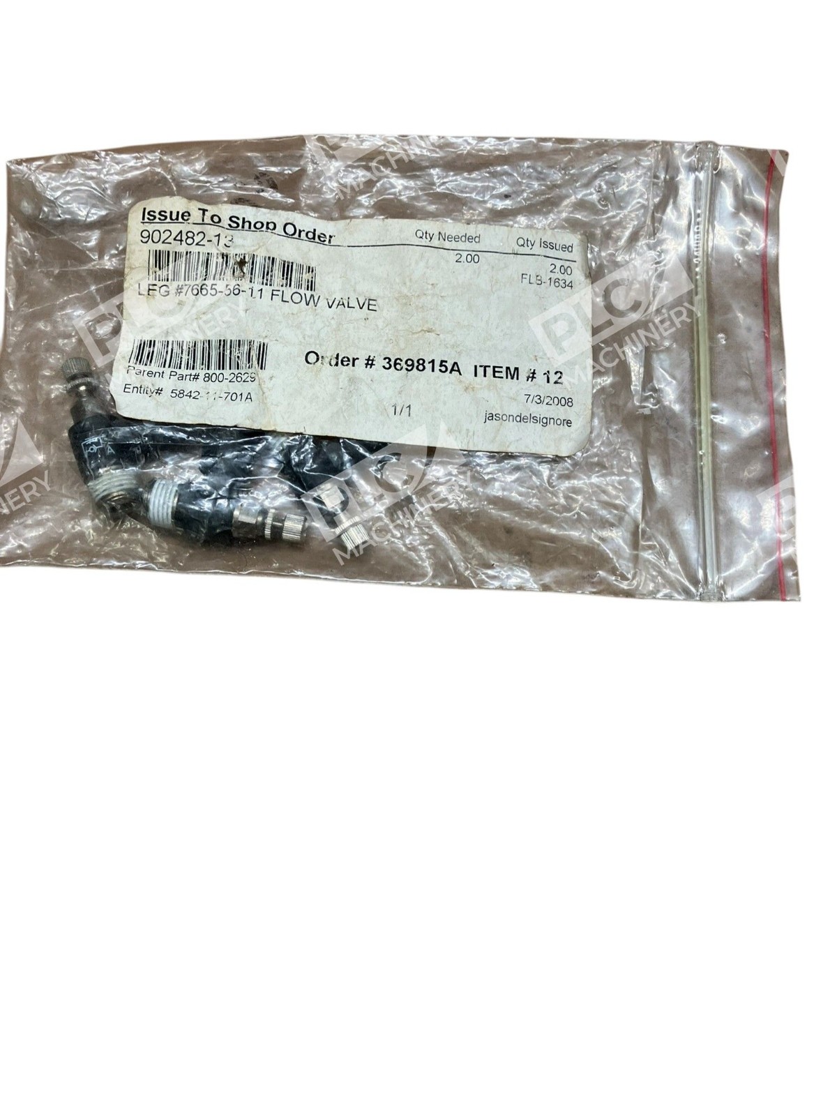 7665-56-11 Flow Control Valve Regulator Assembly Pack of 3