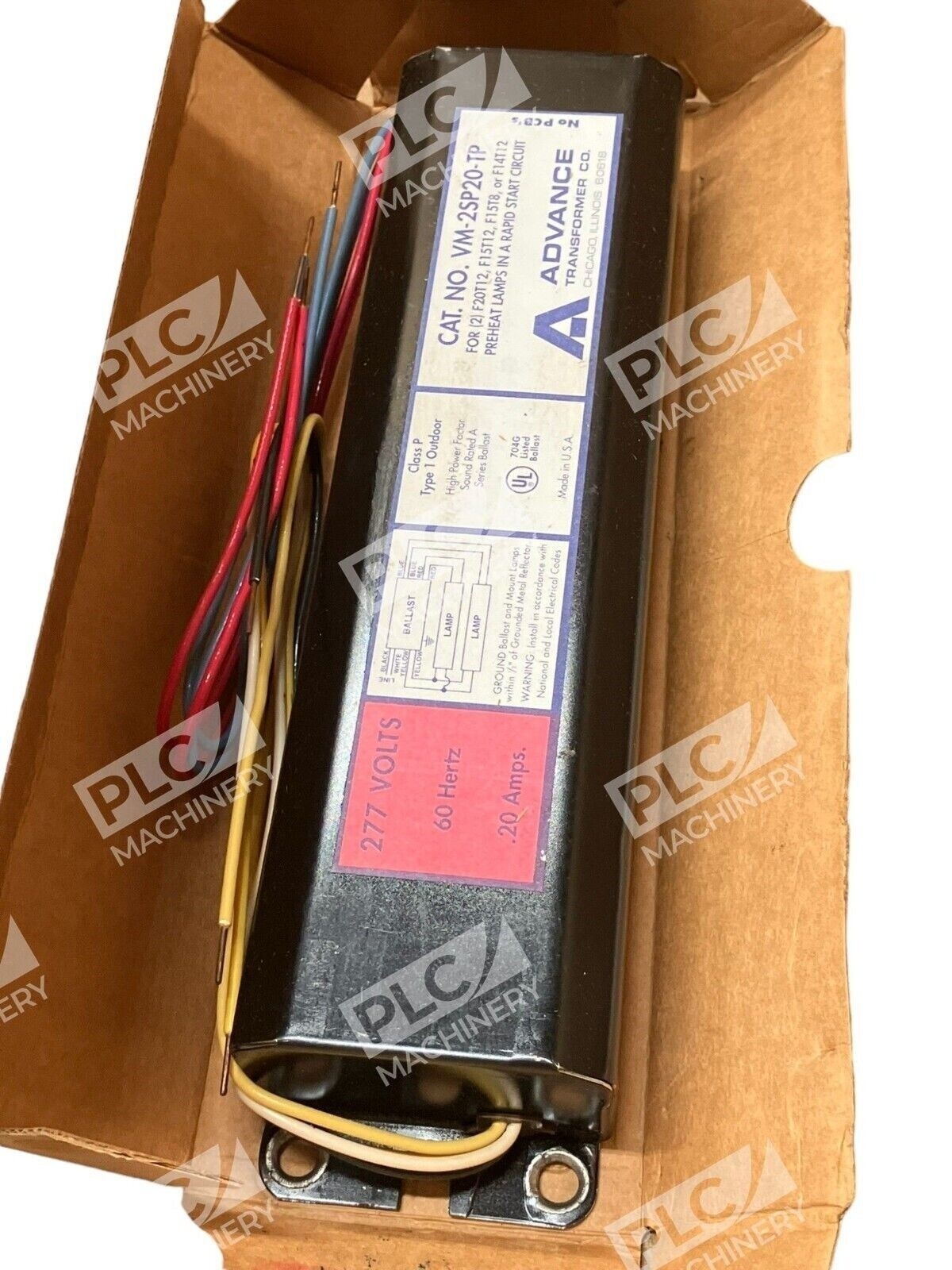 Advance Transformer VM-2SP20-TP Ballast 277V 60Hz 20A (lot of 2) - Image 5
