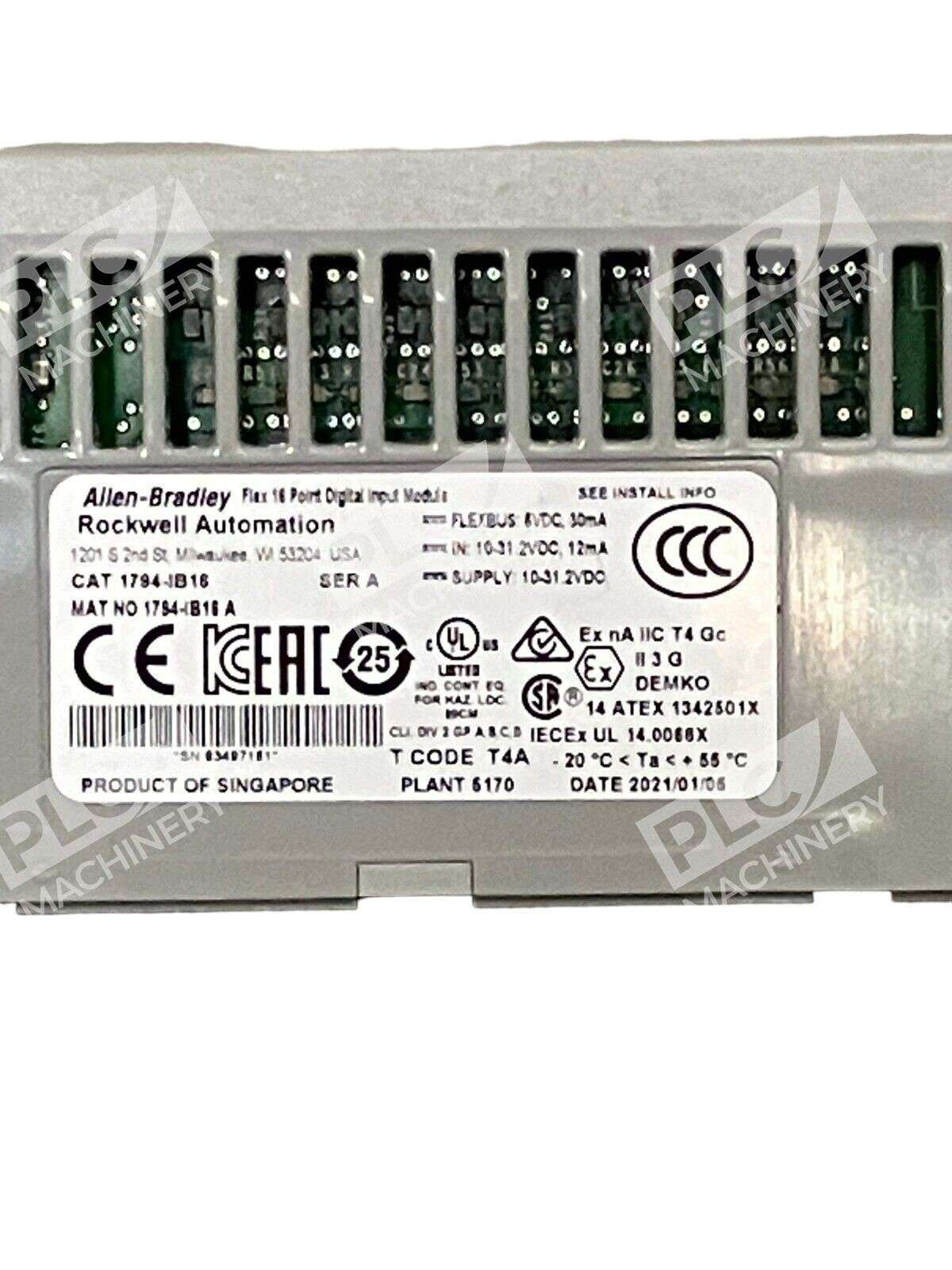 Allen Bradley 1794-IB16 Ser A Input Module 1794-TB32 Ser A Terminal Base - Image 5