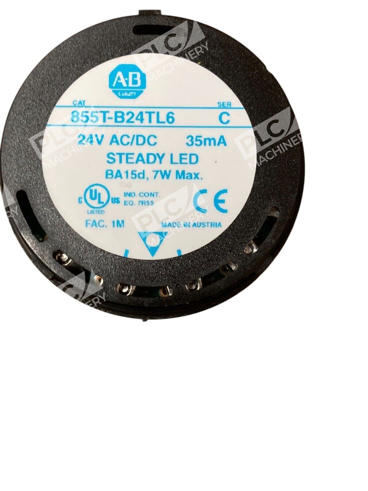 Allen Bradley 24V AC/DC 35mA 7W BA15d Blue Steady LED 855T-B24TL6 /C - Image 5