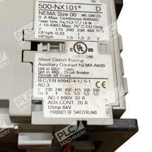 Allen Bradley 500 NX101 Series D NEMA Size 00 Contactor Assembly 298017524946