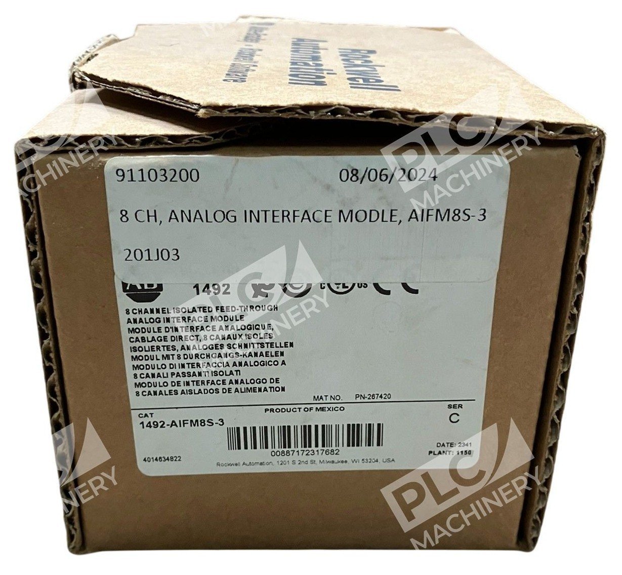 Allen Bradley AB 8 Channel Isolated Analog Interface Module 1492-AIFM8S-3 /C