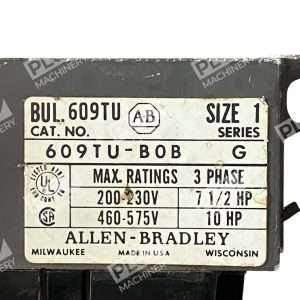 Allen Bradley Motor Starter 609TU BOB G 226482445676