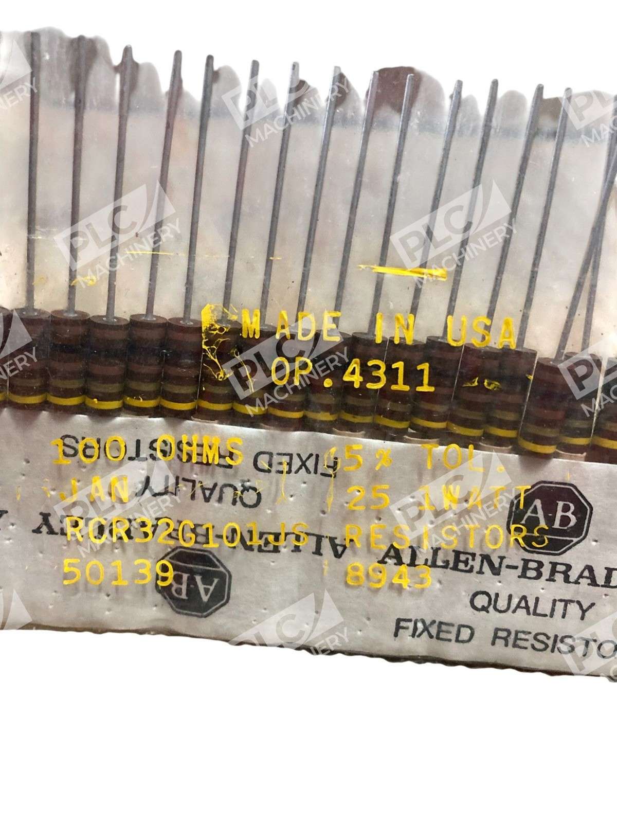 Allen-Bradley RCR32G101JS Carbon Composition Resistors 100Ω 5% 1W - Image 3