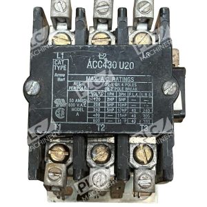 Arrow Hart ACC430 U20 Contactor 50A 600VAC Model A