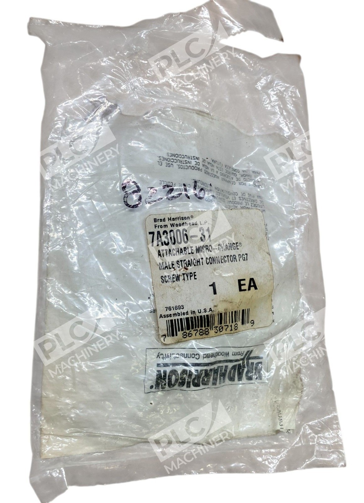 Brad Harrison 300V 5A 3 Pole Micro-Change D Attachable Connector 7A3006-31 - Image 3