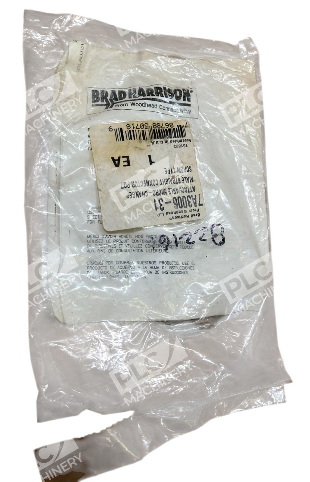 Brad Harrison 300V 5A 3 Pole Micro-Change D Attachable Connector 7A3006-31 - Image 4