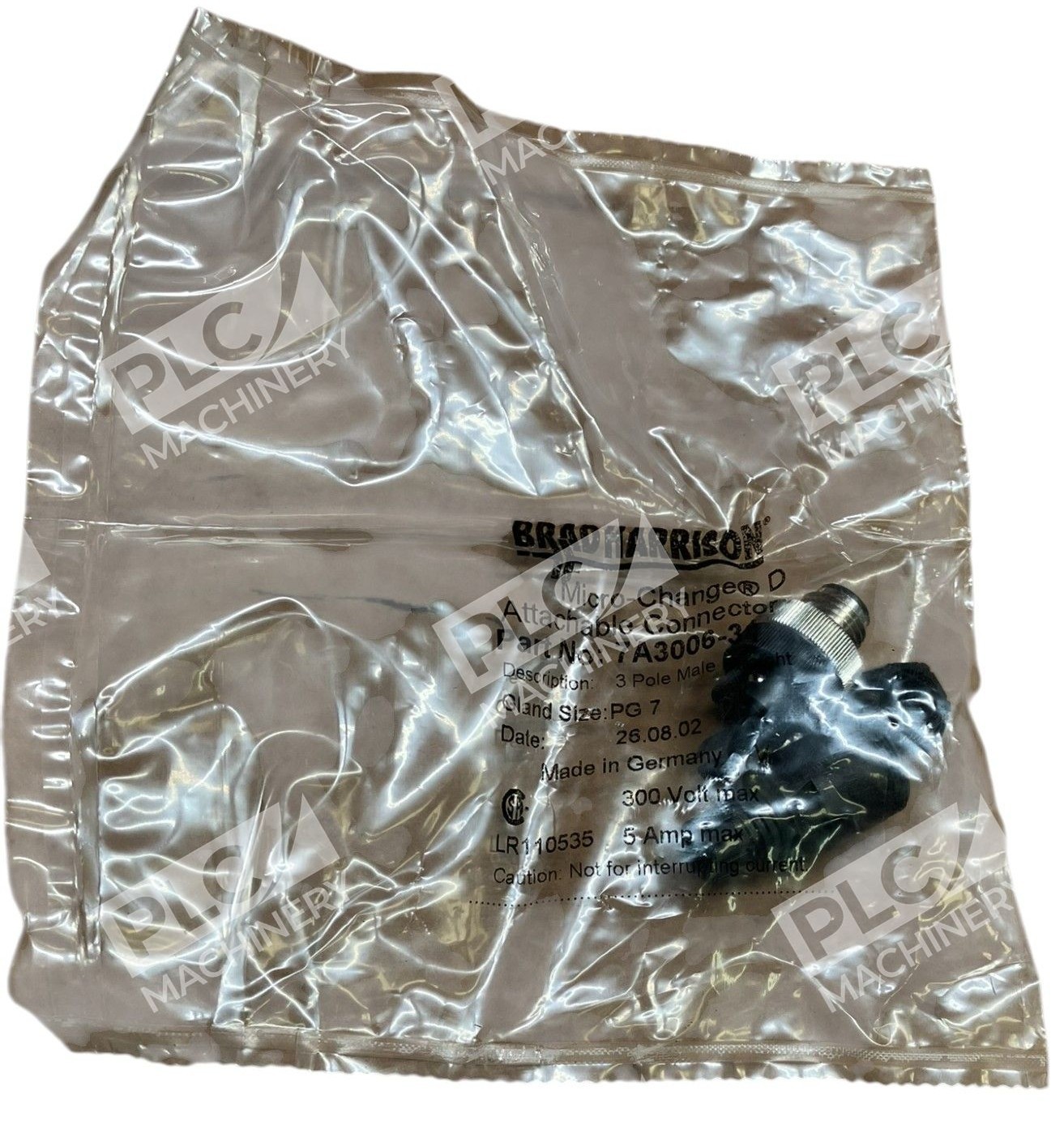 Brad Harrison 300V 5A 3 Pole Micro-Change D Attachable Connector 7A3006-31