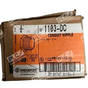 Bridgeport 34 Die Cast Zinc Conduit Nipple 1103 DC Box of 30