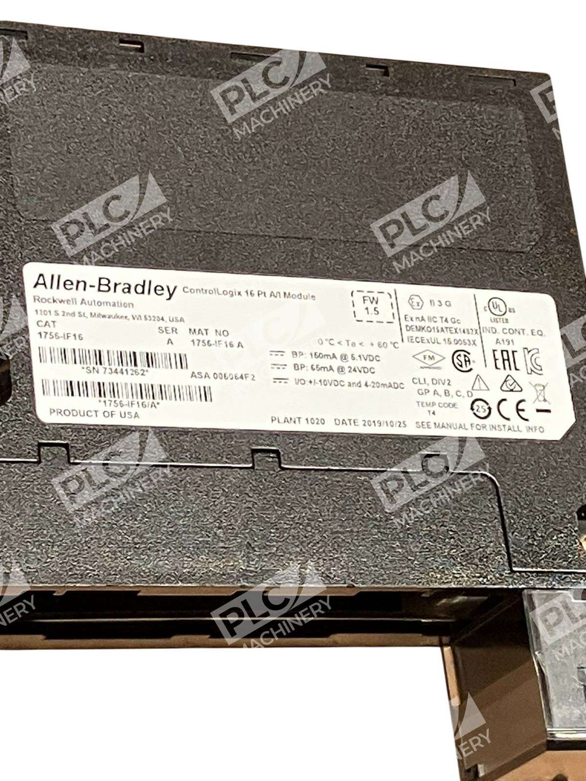 CASE ONLY- Allen Bradley AB 16 Pt ControlLogix A/I Module 1756-IF16 /A - Image 3