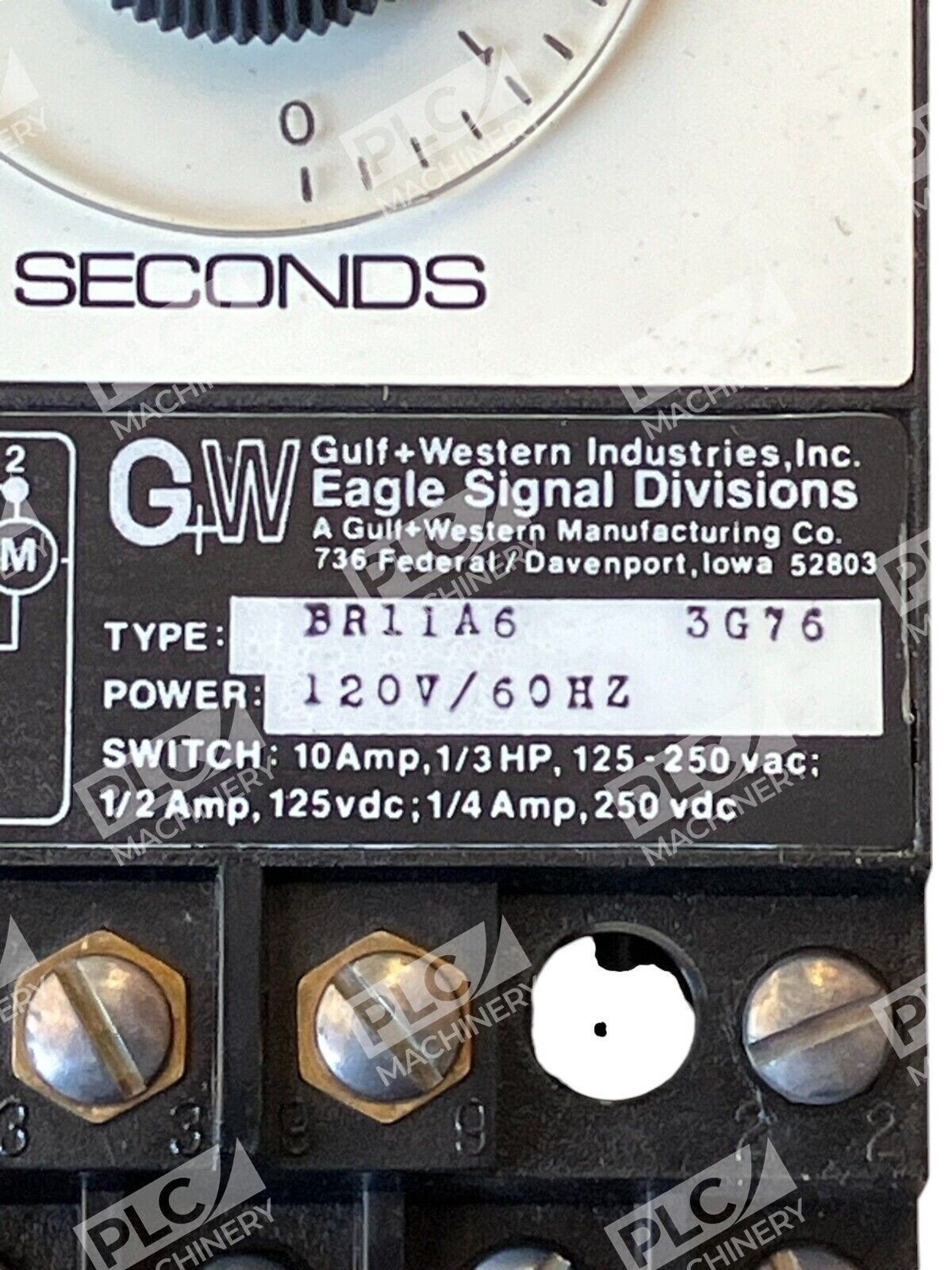 Eagle Signal Gulf + Western 120V/60Hz 3G76 Stock Timer BR11A6 - Image 3
